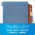 TOPS Cardinal Extra-tough Poly Dividers, Multicolor, 8.50" Width x 11" Length, 4 / Pack, CRD84018