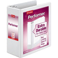TOPS Cardinal Performer ClearVue Slant-D Ring Binder, White, 8 1/2" Width x 11" Length, CRD17810