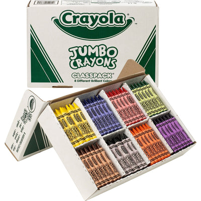Crayola 8-Color Jumbo Crayon Classpack, Assorted, 1 Box, CYO528389
