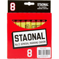 Crayola No. 2 Staonal Marking Wax Crayons, Red, 1 Box, CYO5200023038