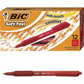BIC SoftFeel Retractable Ball Pens, 1 Dozen, BICSCSM11RD