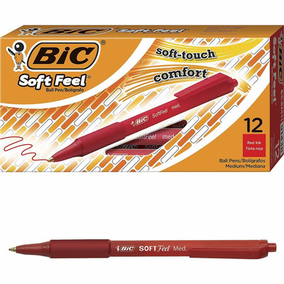 BIC SoftFeel Retractable Ball Pens, 1 Dozen — view 1