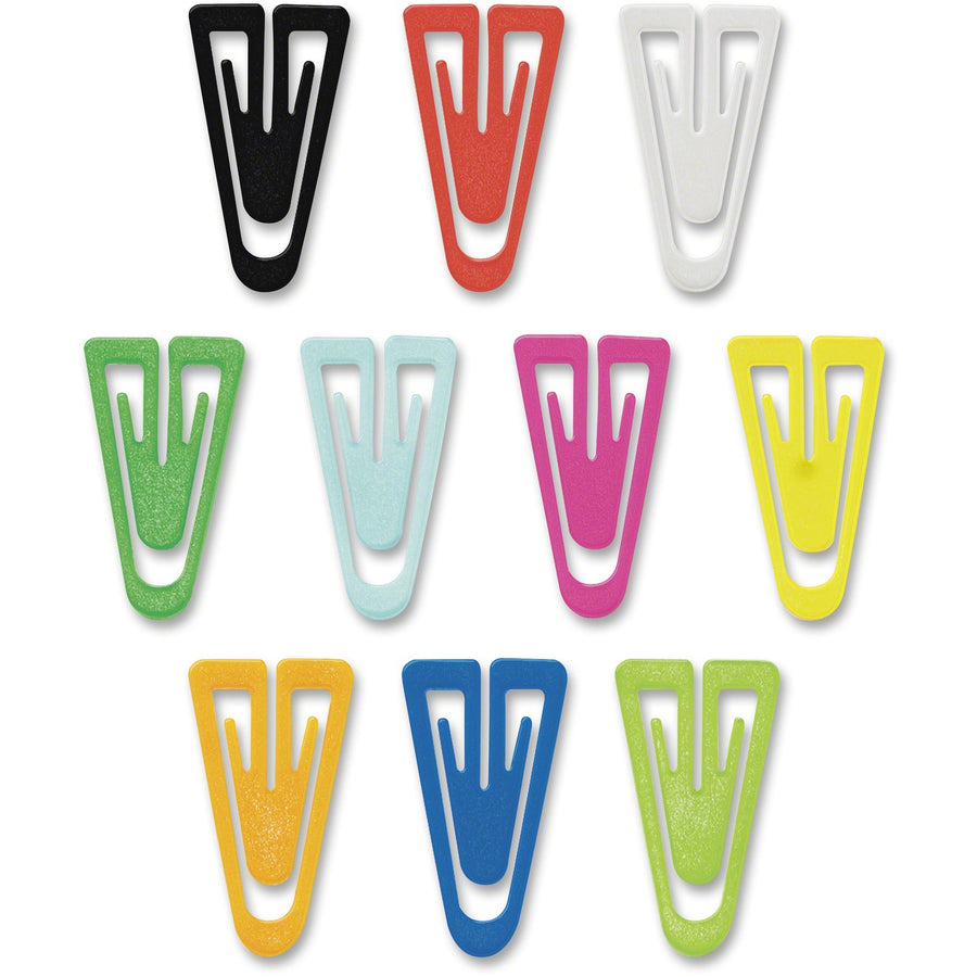 Gem Office Products Triangular Paper Clips, Large, Assorted, Plastic, Non-magnetic, 1 / Box, GEMPC0600