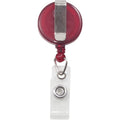 Advantus Translucent Retractable ID Card Reel with Snaps, Translucent Red, 12 / Pack, AVT75471