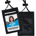 Advantus Vertical ID/Convention Neck Pouch, Black, 12 / Pack, AVT75453