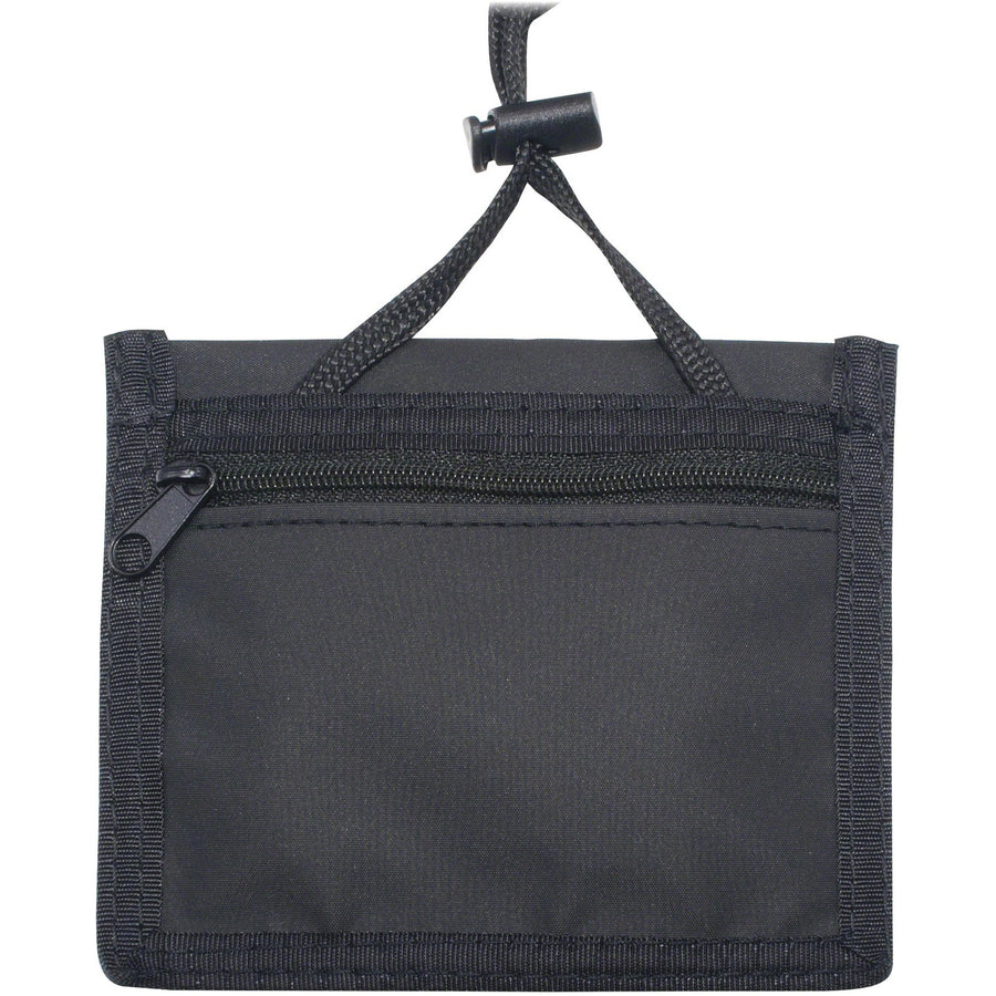 Advantus Horizontal ID/Convention Neck Pouch, Black, 12 / Pack — view 1