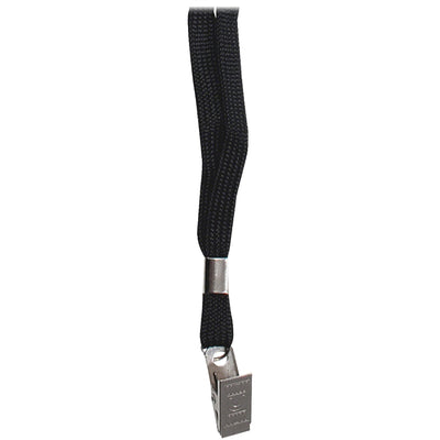 Advantus Badge Clip 36" Deluxe Neck Lanyard, Black, 24 / Box, AVT75401