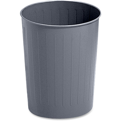 Safco Fire-safe Steel Round Wastebasket, Charcoal, 5.88 gal, SAF9604CH