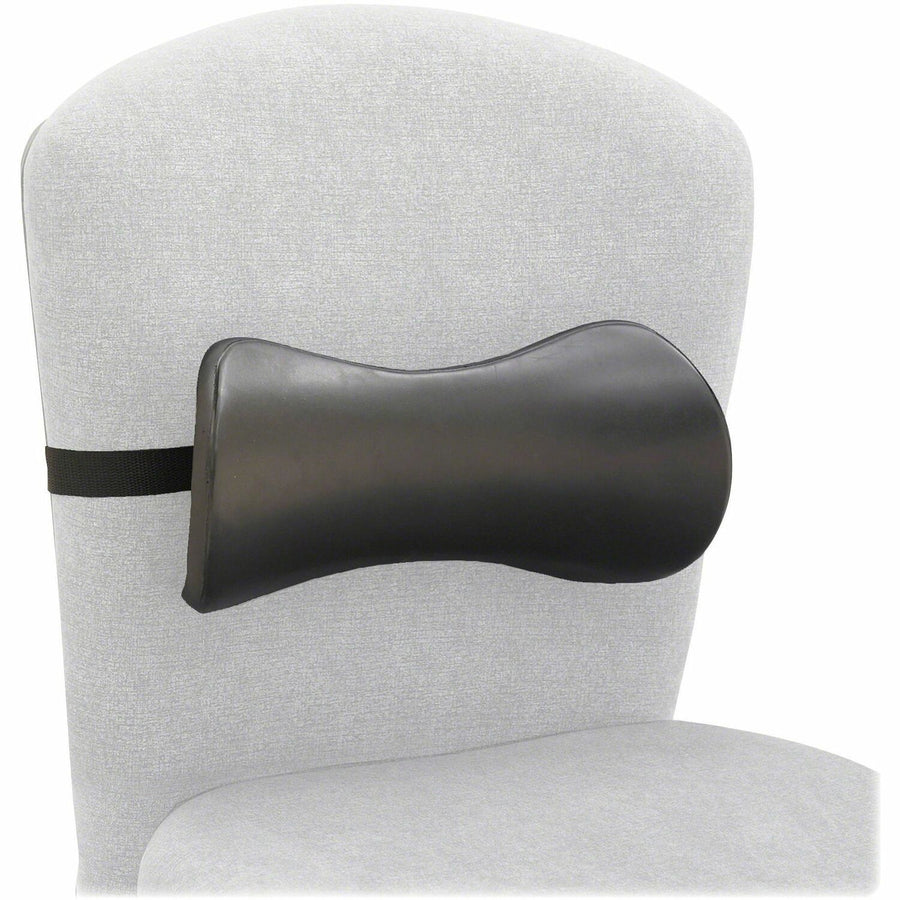 Safco Memory Foam Lumbar Support Backrest, 14.5" x 6.8", Black, Washable, SAF7154BL
