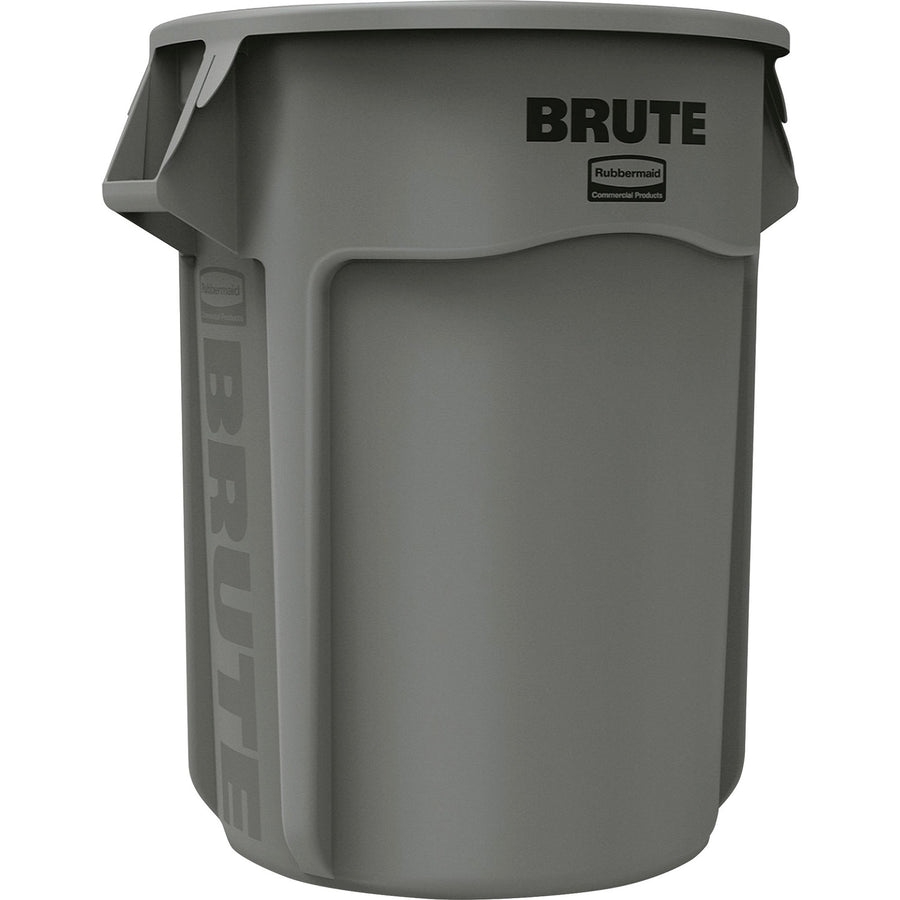 Rubbermaid Commercial Brute 55-Gallon Vented Container, Gray, Plastic, Fade Resistant, RCP265500GY