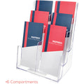 Deflecto Multi-Compartment DocuHolder, Clear, DEF77401