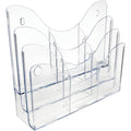 Deflecto Three Tier Document Organizer with Dividers, Clear, DEF47631