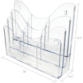 Deflecto Three Tier Document Organizer with Dividers, Clear, DEF47631