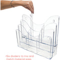 Deflecto Three Tier Document Organizer with Dividers, Clear, DEF47631