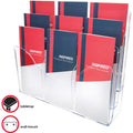Deflecto Three Tier Document Organizer with Dividers, Clear, DEF47631