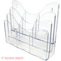 Deflecto Three Tier Document Organizer with Dividers, Clear, DEF47631