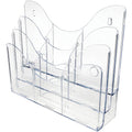 Deflecto Three Tier Document Organizer with Dividers, Clear, DEF47631
