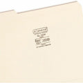 Smead 1/3 Tab Cut Letter Recycled Top Tab File Folder, Manila, 8 1/2" Width x 11" Length, 100 / Box, SMD10434