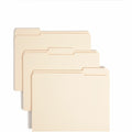 Smead 1/3 Tab Cut Letter Recycled Top Tab File Folder, Manila, 8 1/2" Width x 11" Length, 100 / Box, SMD10434