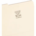Smead 1/3 Tab Cut Letter Recycled Top Tab File Folder, Manila, 8 1/2" Width x 11" Length, 100 / Box, SMD10434
