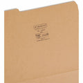 Smead 1/3 Tab Cut Letter Recycled Top Tab File Folder, Kraft, 8 1/2" Width x 11" Length, 50 / Box, SMD10830