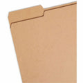 Smead 1/3 Tab Cut Letter Recycled Top Tab File Folder, Kraft, 8 1/2" Width x 11" Length, 50 / Box, SMD10830