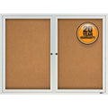 ACCO Quartet Enclosed Cork Bulletin Board for Outdoor Use, QRT2124