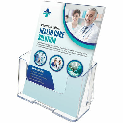 Deflecto Single Compartment DocuHolder, Clear, DEF74901