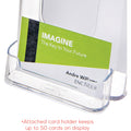 Deflecto Countertop Leaflet Holder With Business Card Holder, Clear, DEF78601