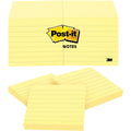 3M Post-it Notes Original Lined Notepads, Yellow, 1 Pack, MMM630SS