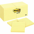 3M Post-it Notes Original Lined Notepads, Yellow, 1 Pack, MMM630SS