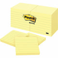 3M Post-it Notes Original Lined Notepads, Yellow, 1 Pack, MMM630SS