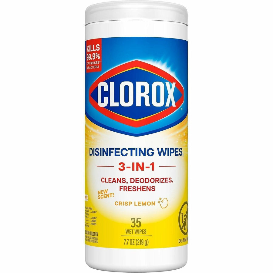 Clorox Disinfecting Cleaning Wipes, Yellow, Bleach-free, CLO01594