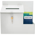 Deflecto Suggestion Box, White, DEF79803