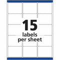 Avery Laser Inkjet Printer Permanent ID Labels, White, 225 / Pack, AVE6572