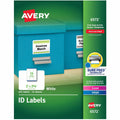 Avery Laser Inkjet Printer Permanent ID Labels, White, 225 / Pack, AVE6572