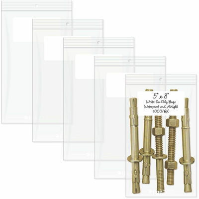 C-Line Write-On Reclosable Small Parts Bags, Clear, 1000 / Carton, CLI47258