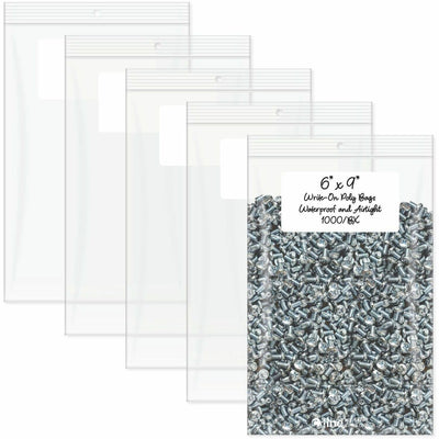 C-Line Write-On Reclosable Small Parts Bags, Clear, 1000 / Carton, CLI47269