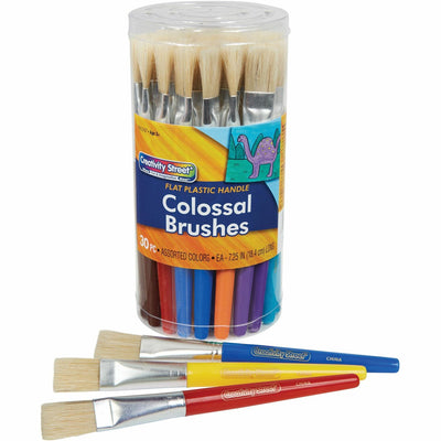 Dixon Ticonderoga Creativity Street Flat Colossal Brushes, Assorted, 1 Set, PAC5167