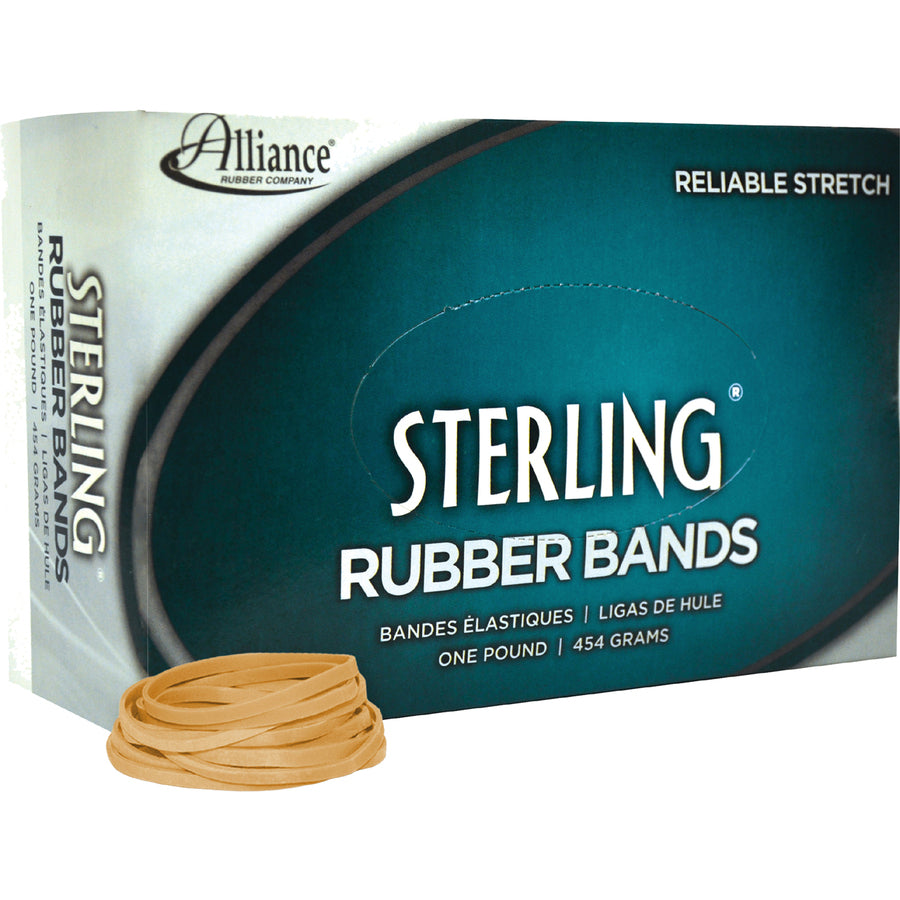 Alliance Rubber Sterling Rubber Bands, Natural Crepe, 1200 / Box — view 1