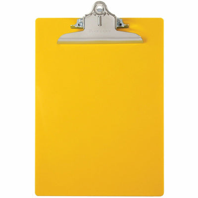 Saunders Recycled Plastic Clipboards, Yellow, 8 19/64" Width x 11 45/64" Length, SAU21605