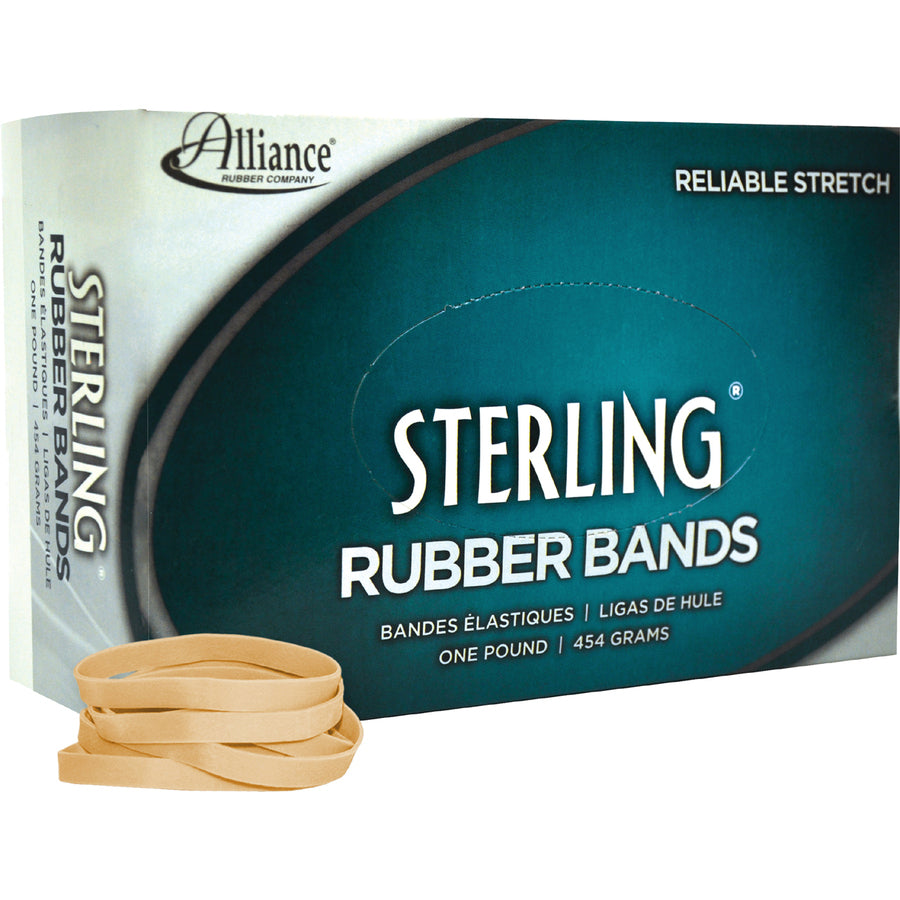 Alliance Rubber Sterling Rubber Bands, Natural Crepe, 600 / Box — view 1
