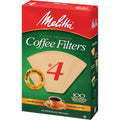 Melitta Super Premium No. 4 Coffee Filters, Brown, 100 / Pack, MLA624602