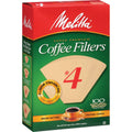 Melitta Super Premium No. 4 Coffee Filters, Brown, 100 / Pack, MLA624602