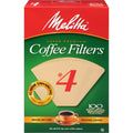 Melitta Super Premium No. 4 Coffee Filters, Brown, 100 / Pack, MLA624602