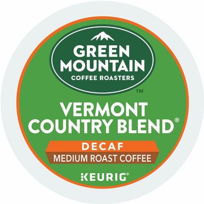 Keurig Dr Pepper . Green Mountain Coffee Roasters K-Cup Vermont Country Blend Decaf Coffee, 24 / Box, GMT7602