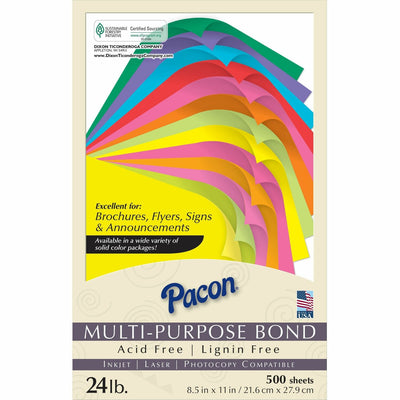 Dixon Ticonderoga Pacon Kaleidoscope Multipurpose Paper - Cobalt Blue, 8 1/2" x 11", 500 / Ream, PAC102056