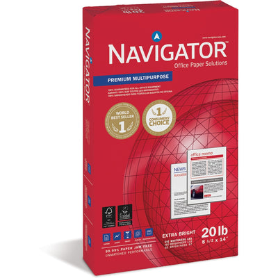 The Navigator Company Navigator Premium Multipurpose Trusted Performance Paper - Extra Opacity - White, 8 1/2" x 14", 10 / Carton, SNANMP1420
