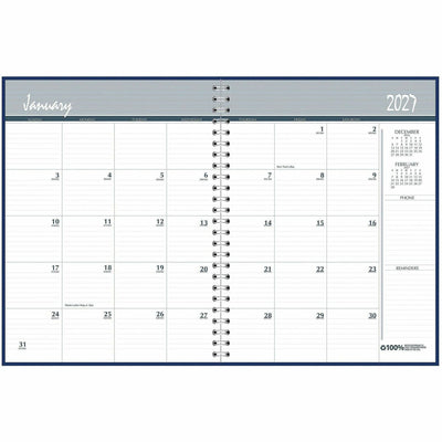 House of Doolittle 14-month Classic Wirebound Monthly Planner, 8 1/2", 12EA/PK 4PK/CT — view 1