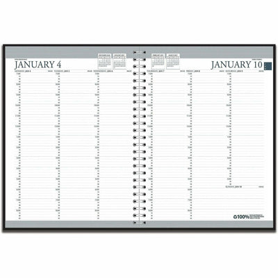 House of Doolittle Black Professional Weekly Planner, 8 1/2", 6EA/PK 4PK/CT — view 1